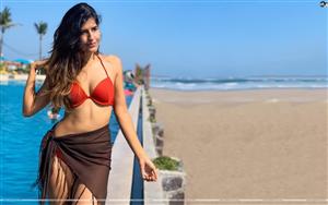 Aayushi Malik - Sensual and attractive hottie in red bikini